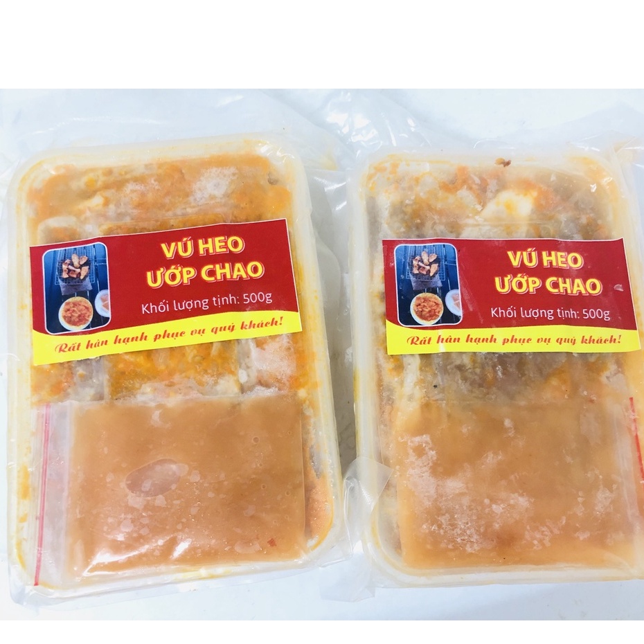 Hộp 500g Vú heo ướp chao sẵn vị vừa ăn