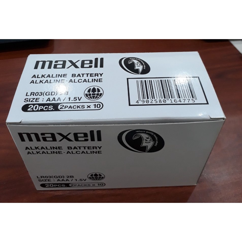 Hộp 20 Viên Pin AAA Maxell Alkaline- Pin AAALR03 Hàng chính hãng