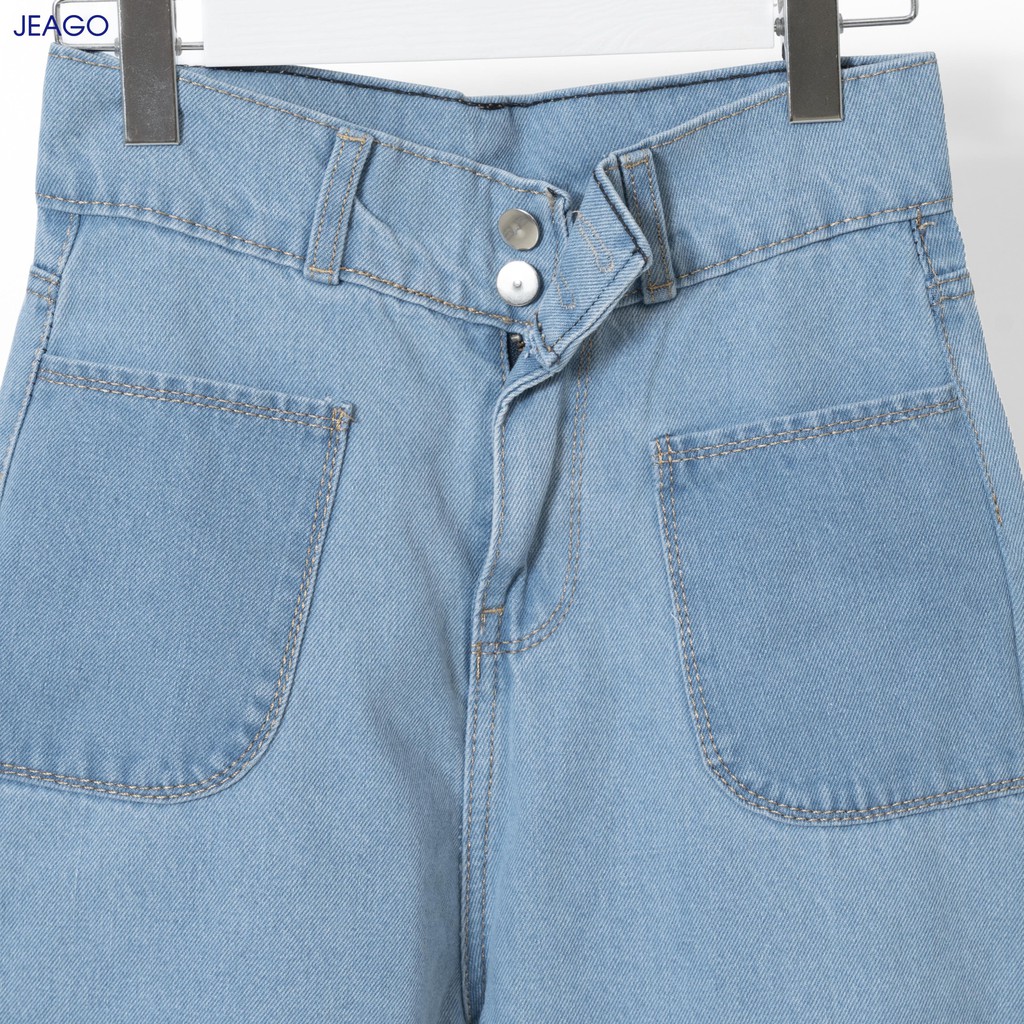 Quần baggy ống rộng nữ chất vải dày mịn JEAGO JG_M2033