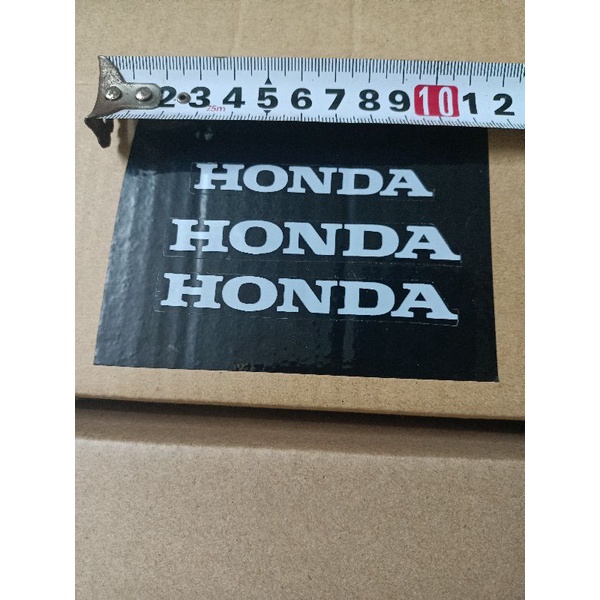 Bộ 3 tem dán chữ Honda màu trắng