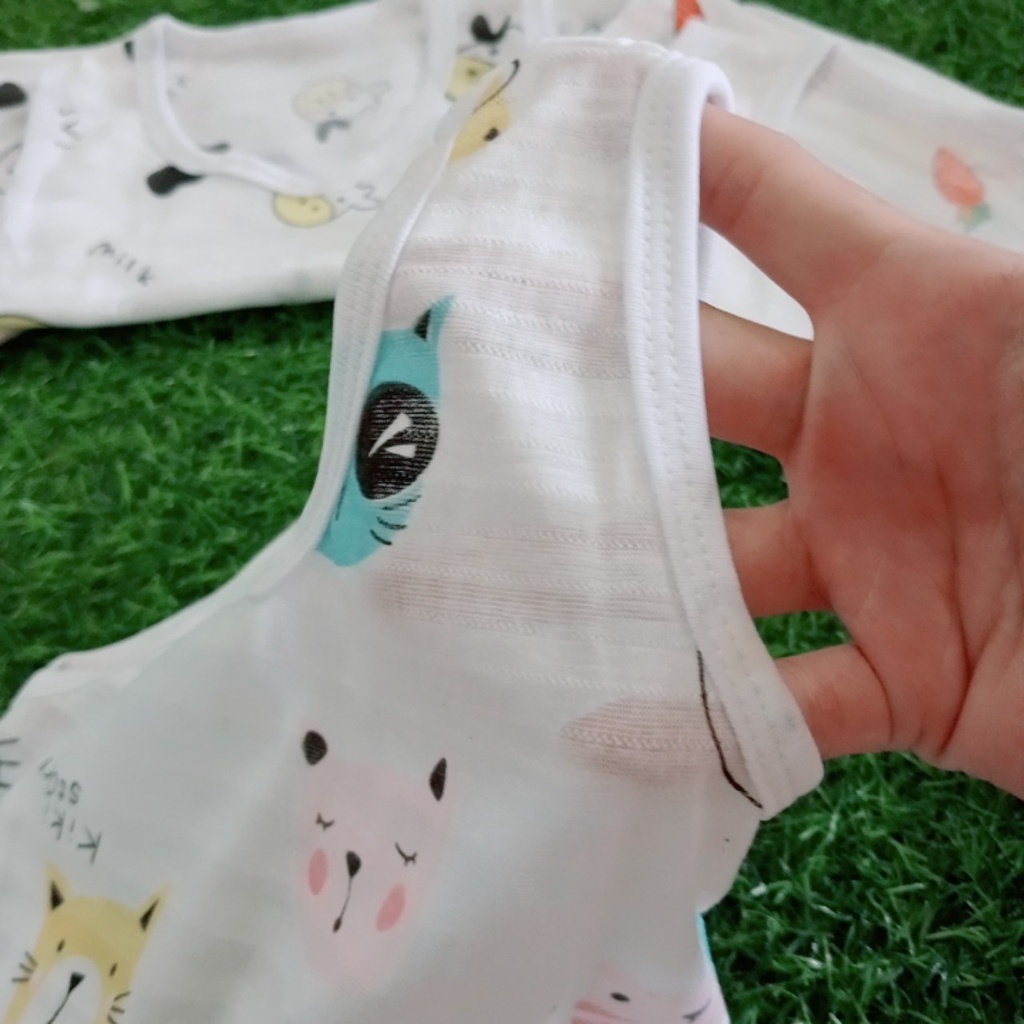 [A18 - Sale áo lẻ] Áo Cotton Sợi tre Ba Lỗ, Cộc Tay Cho Bé Trai, Bé Gái Hàng Loại Đẹp (ảnh tự chụp)