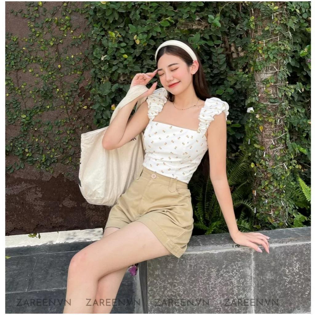 Quần short ống rộng kaki mềm MUỐI Quan6916 P0/K41