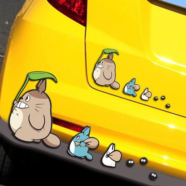 Totoro Dán Xe Cá Tính Phim Hoạt Hình Hoạt Hình Sáng Tạo Vui-Baby In Car Sticker Dễ Thương Tạo Sự Cảnh Giác Chạy Chậm Xe Phía Sau Cho Xe Khủng Long Cơ Thể Không Bị Trầy Xước Dán Kính Trang Trí
