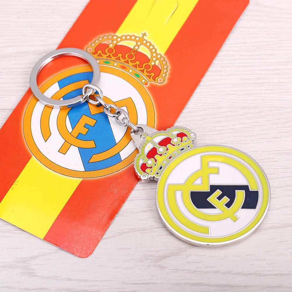 Móc khóa inox màu logo đội bóng Mu - RealMadrid - Chelsea - Barcalona - Arsenal - Liverpool