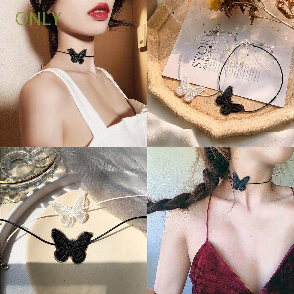 Vòng Cổ Choker Ren Mặt Hình Bướm Thời Trang Cho Nữ | BigBuy360 - bigbuy360.vn