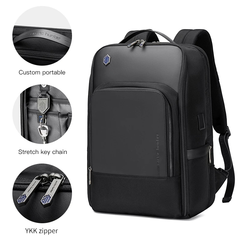 ARCTIC HUNTER  Multifunctional Backpack 15.6&quot;Laptop Bag Men's Anti-Theft Business Bag Waterproof Travel Bag  with USB External Charge