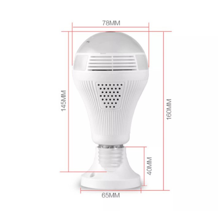 Camera quan sát 360 hình bóng đèn Wifi Panorama Camera Aturos kết nối không dây