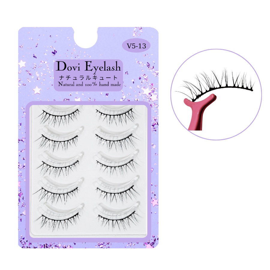 Mi giả Dovi Eyelash, mi giả gân  tự nhiên dùng hàng ngày sợi mềm mịn