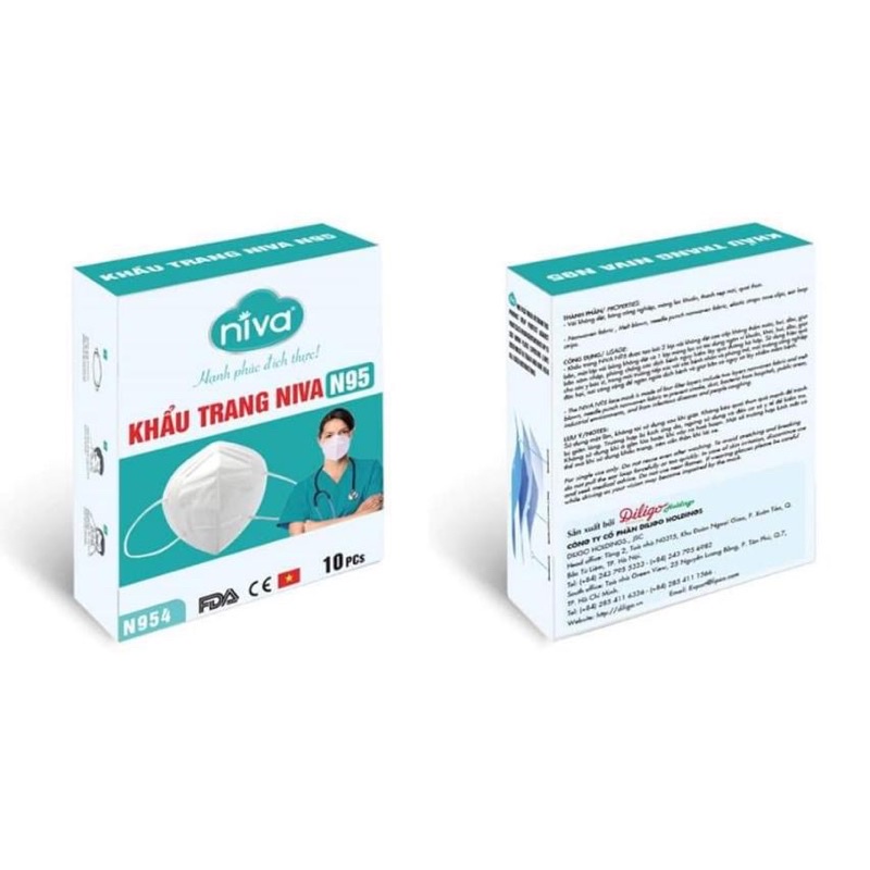 Khẩu trang N95 - Thương hiệu Niva (10cái)