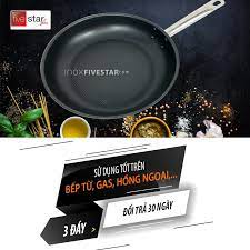 Chảo rán xào nấu , chảo inox 3 đáy FIVESTAR 30cm
