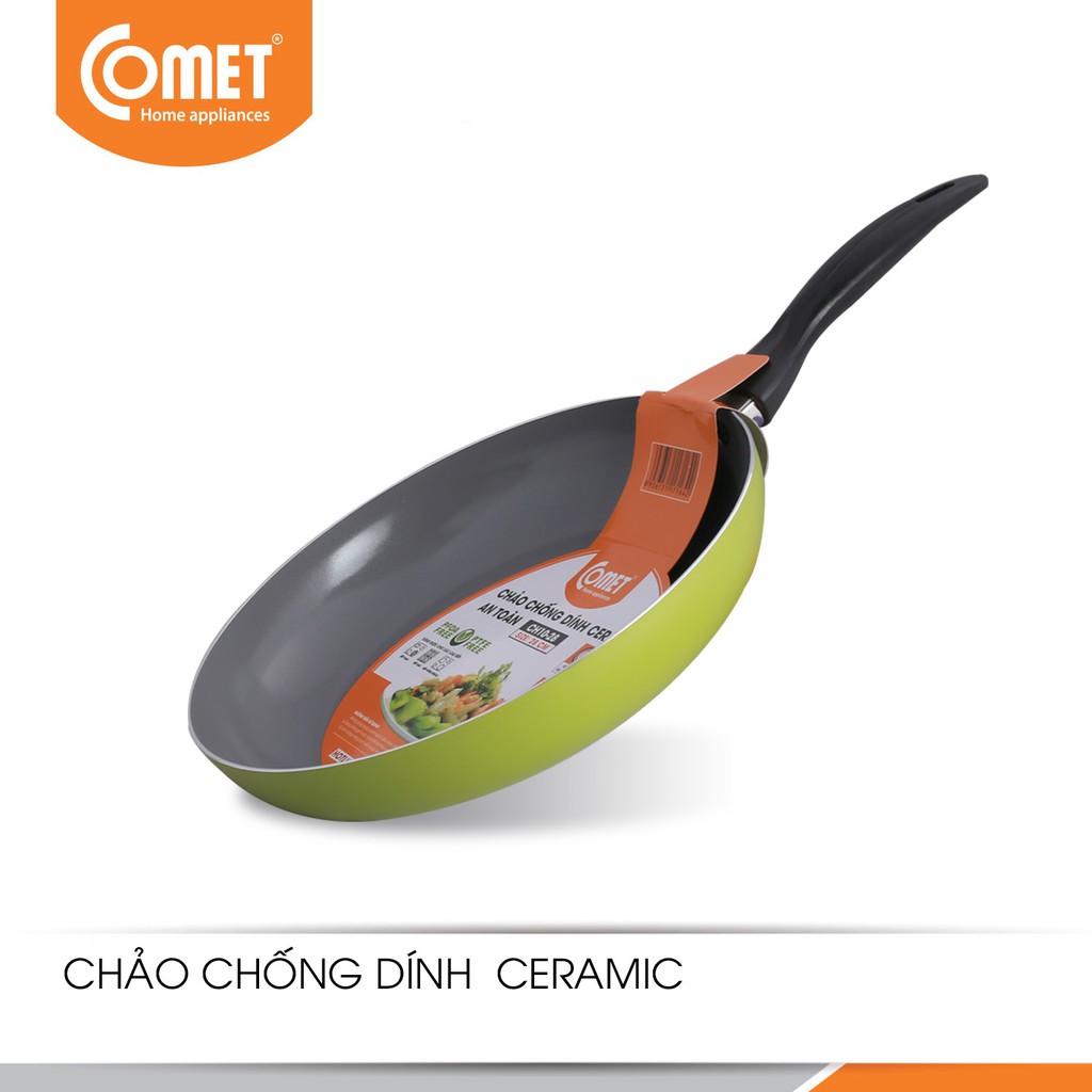 Combo 3 chảo chống dính Ceramic an toàn COMET - CH10-18&amp;22&amp;26