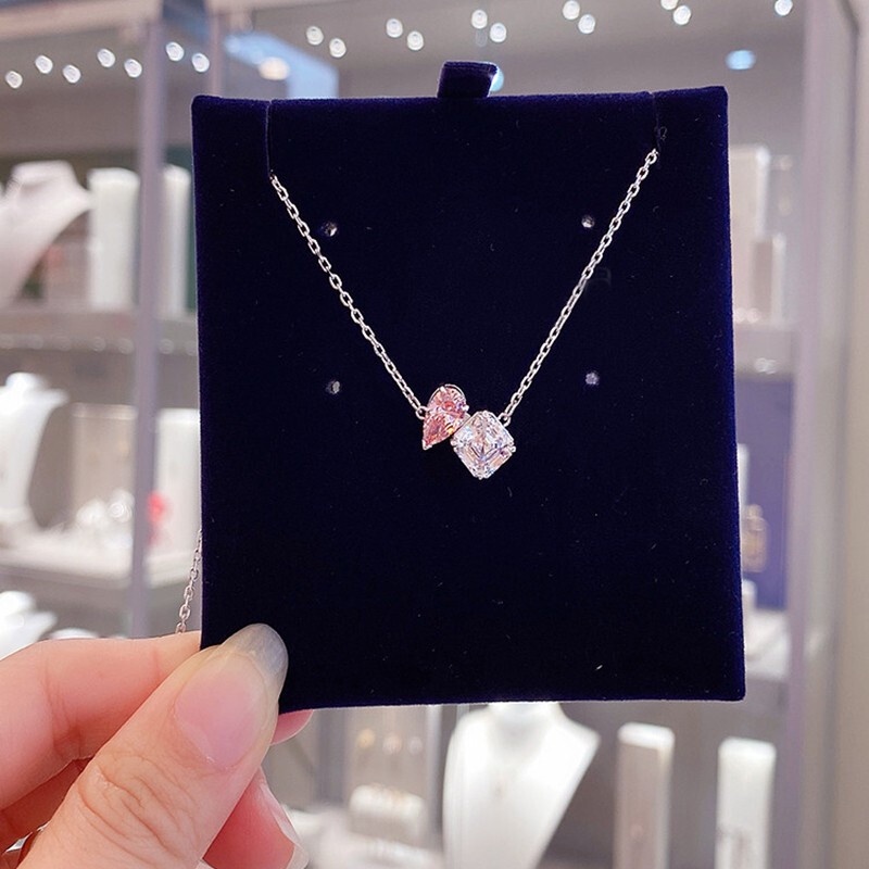 Bộ Vòng cổ + Vòng Tay Hình Thiên Nga Đính Pha Lê Swarovski