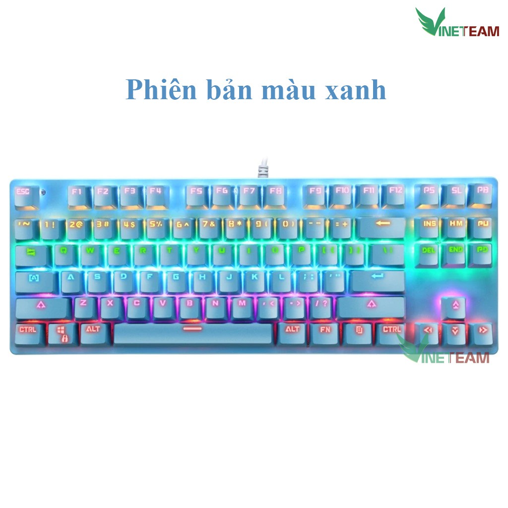 Bàn Phím Cơ Máy Tính Crack K550 Led RGB 10 Chế Độ Khác Nhau, Chơi Game Dùng Văn Phòng Cực Đã