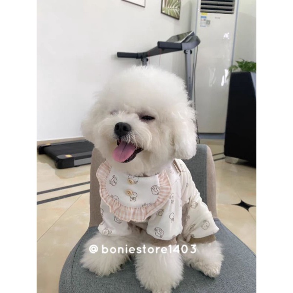 Áo 4 Chân Chó Mèo Thú Cưng Kèm Yếm Đeo Cổ Dễ Thương