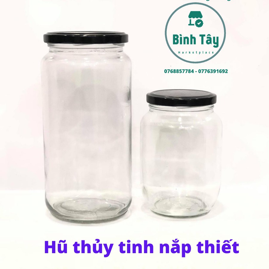 Hũ thủy tinh nắp thiết 1000ml ML-H01