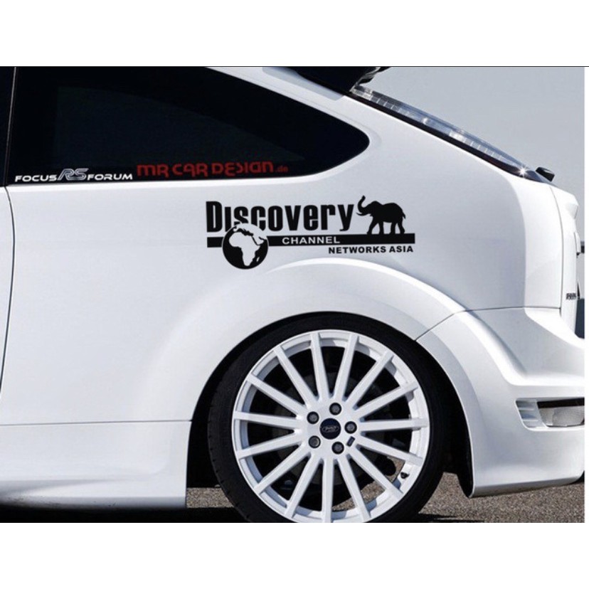 ⚡️Tem Dán Decal Phản Quang DISCOVERY CHANNEL Phong Cách Kèm Dụng Cụ Dán Tiện Lợi