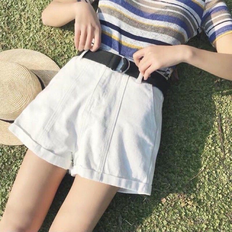 Quần short xếp ly sắn gấu chất đẹp