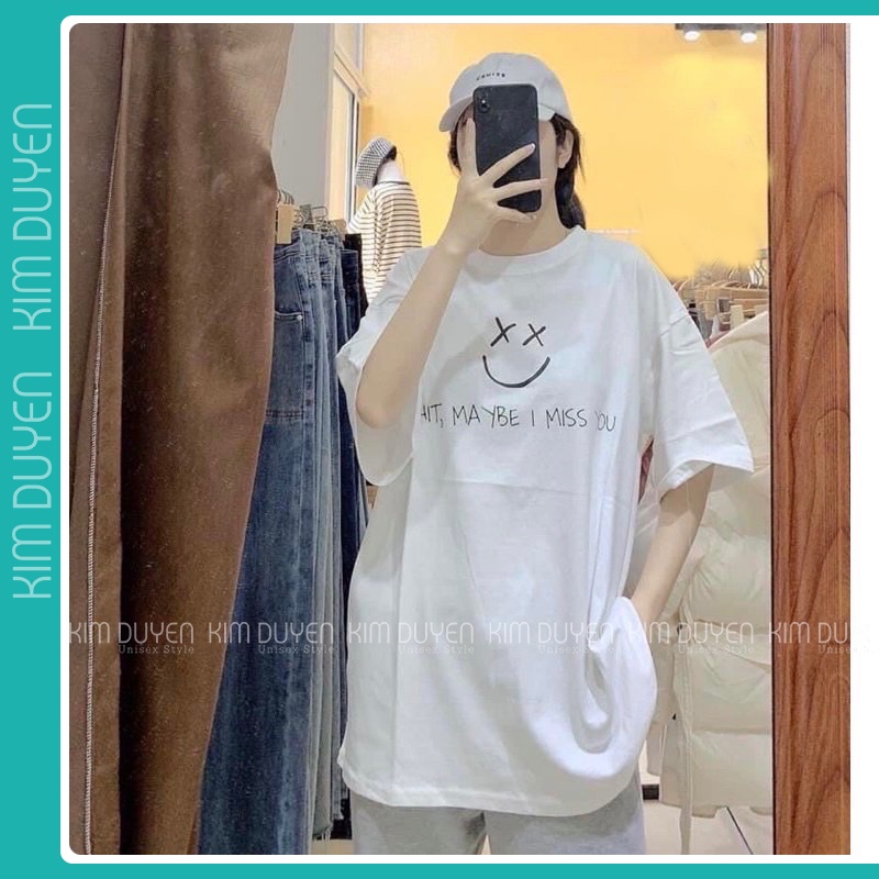 Áo Thun Mặt Cười Xanh Bơ - Áo thun tay lỡ form rộng Unisex 38-65kg Nam Nữ  [VIDEO+ẢNH THẬT]