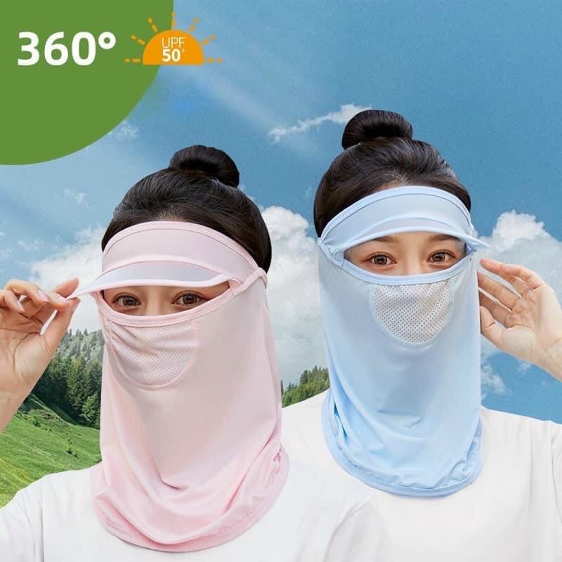 Mũ ,nón chống nắng mũ lưỡi trai kèm khăn che mặt bảo vệ khỏi nắng