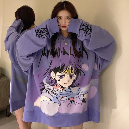 Áo Hoodie mùa thu xuân mỏng nhẹ nhàng rộng rãi  in ảnh anime phong cách nhật bản Order #003