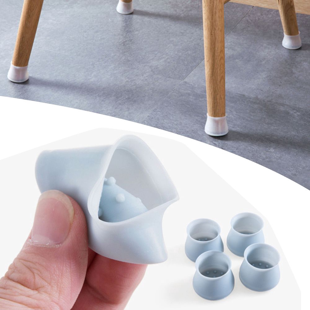 Set 4 Miếng Silicon Bọc Chân Bàn Ghế Chống Trượt