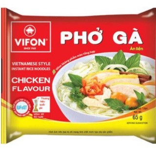 Phở ăn liền hương vị Phở gà, Phở bò VIFON gói 65g