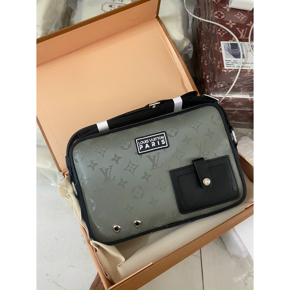 TÚI NAM ĐEO CHÉO MASSENGER DA THẬT LV2207 FULLBOX HOẢ TỐC