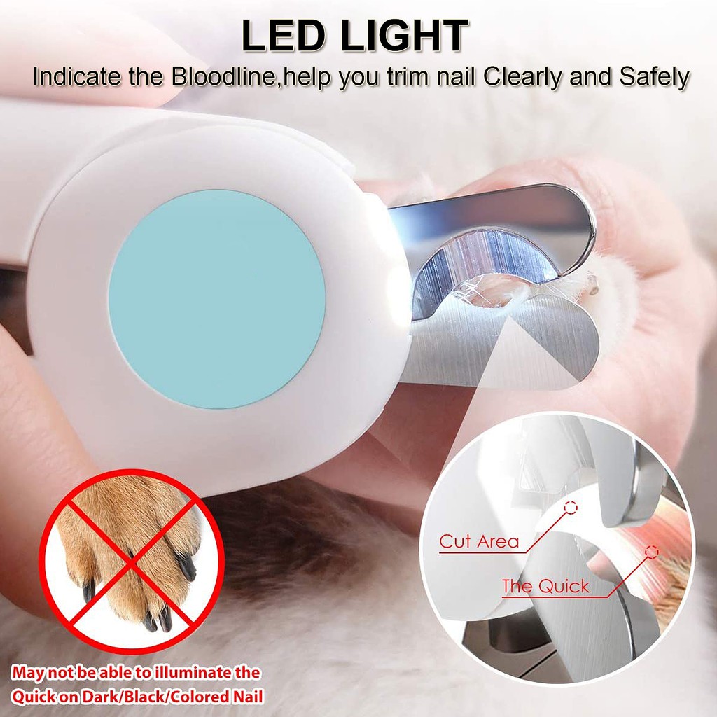 TOGEWITHU Dụng Cụ Cắt Móng Tay Có Đèn Led Dành Cho Thú Cưng Thú Cưng