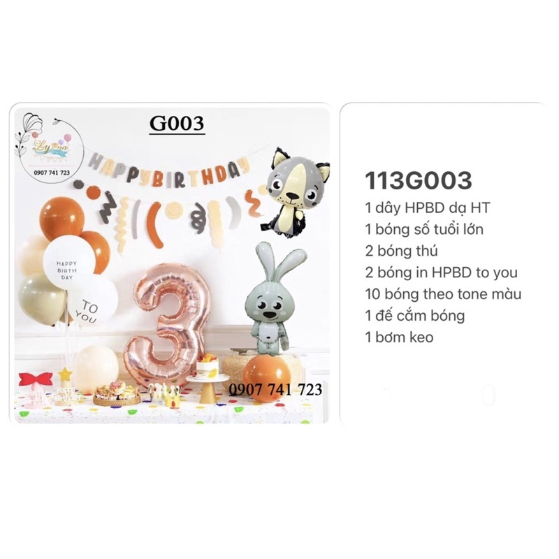 Trang trí sinh nhật, [FREESHIP] Set gấu ngồi style Hàn xinh lung linh