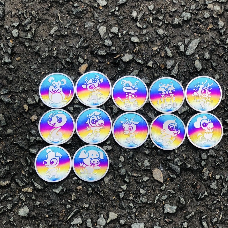 Tem Logo Titan 12 Con Giáp Cực Đẹp, Trang Trí Xe Size 4cm