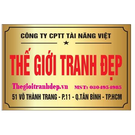 Bảng công ty-Bảng số nhà-biển số nhà-biển chức năng in UV trên alu gương inox trắng và alu gương vàng