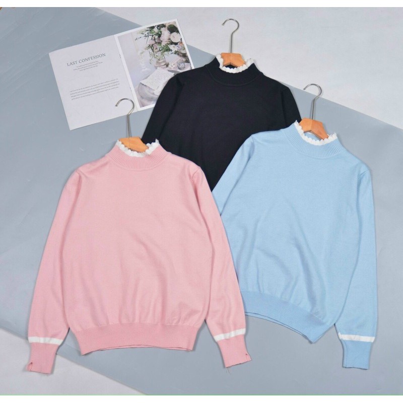 Áo Len Siêu Dày Cổ Viền Bèo 🪢 Hàng Mới Về 🪢 👚Ảnh Thật Kèo Video👚
