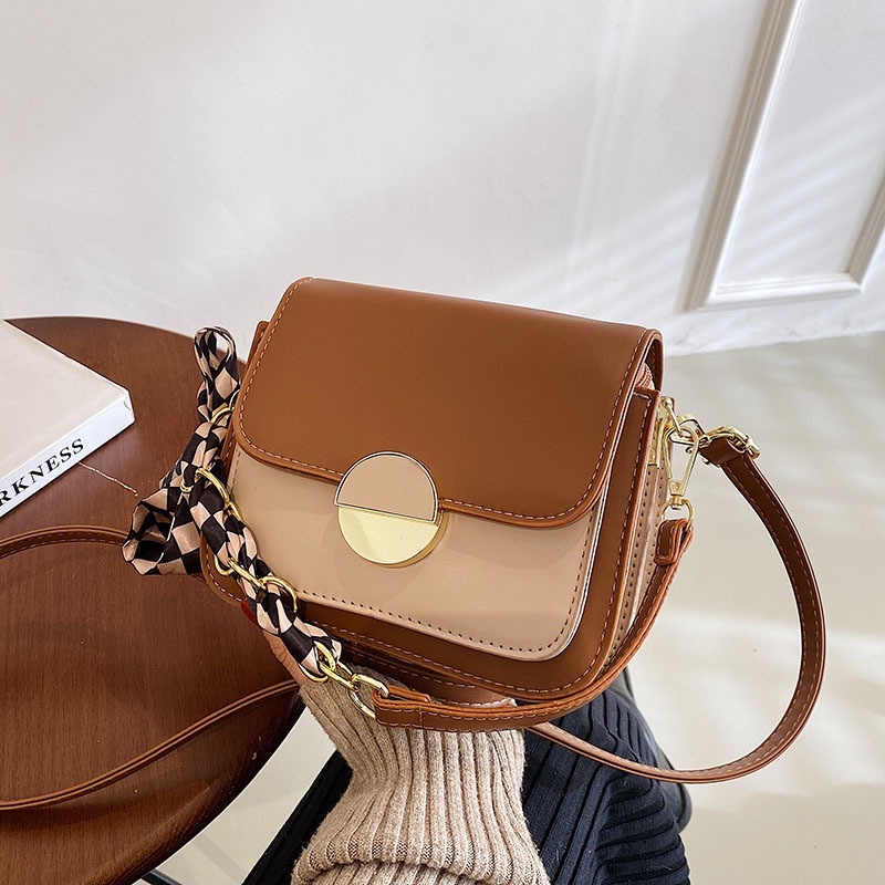 [AFF7SPP Giảm 30K đơn 150K] Túi đeo chéo nắp gập cao cấp kèm dây buộc Ảnh thật [BELI12]