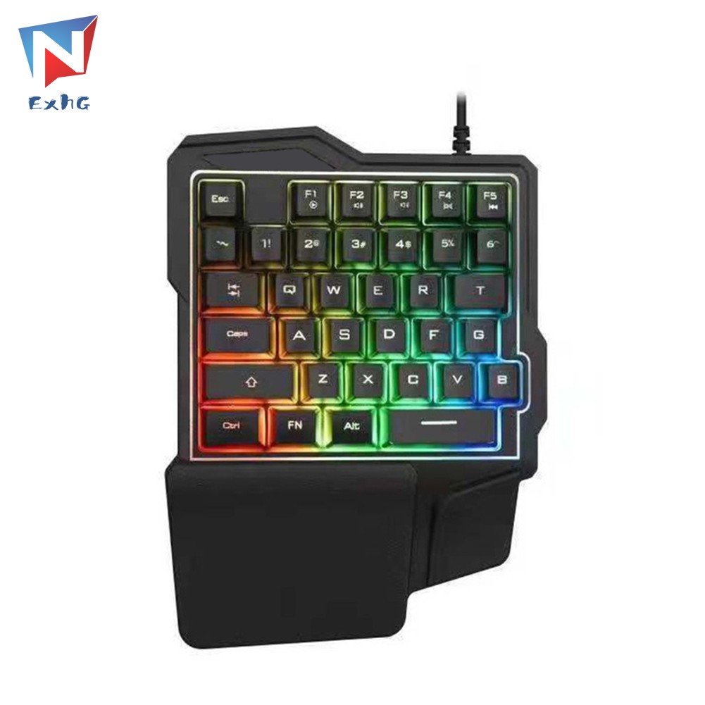 Bàn phím cơ chơi game 1 tay nhỏ có đèn sáng chất lượng cao tiện lợi
