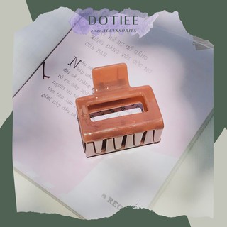 Kẹp tóc kẹp càng cua vuông 5 màu basic DOTIEE