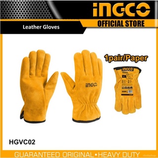 Mua ĐỒ NGHỀ INGCO Găng tay vải da HGVC02 (Cam kết Chính Hãng 100%)
