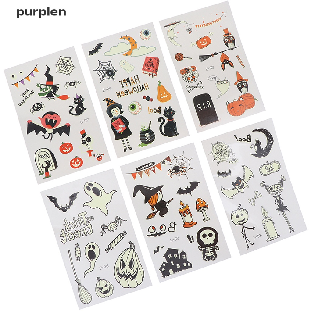Miếng dán hình xăm tạm thời hình đá phát quang độc đáo cho Halloween
