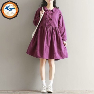 ĐẦM BABYDOLL TÍM 3 NƠ