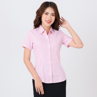 [ HÀNG CÓ SẴN CHÍNH HÃNG THÁI HÒA ]  Áo sơ mi nữ Thái Hòa ngắn tay sọc thẳng 3 màu N640