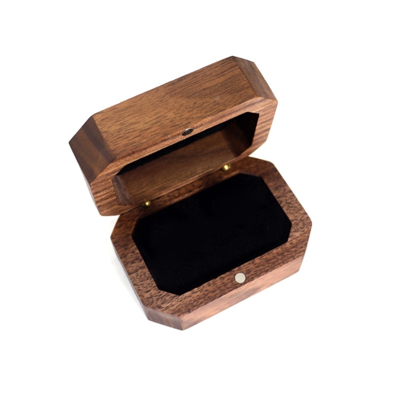 Hộp Đựng Trang Sức Hình Chữ Nhật Bằng Vải Hạt Óc Chó Phong Cách Retro Cho Nữ