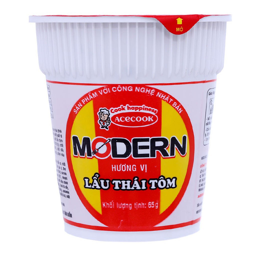 Mì ly, Mỳ cốc Modern hương vị lẩu thái tôm 65g