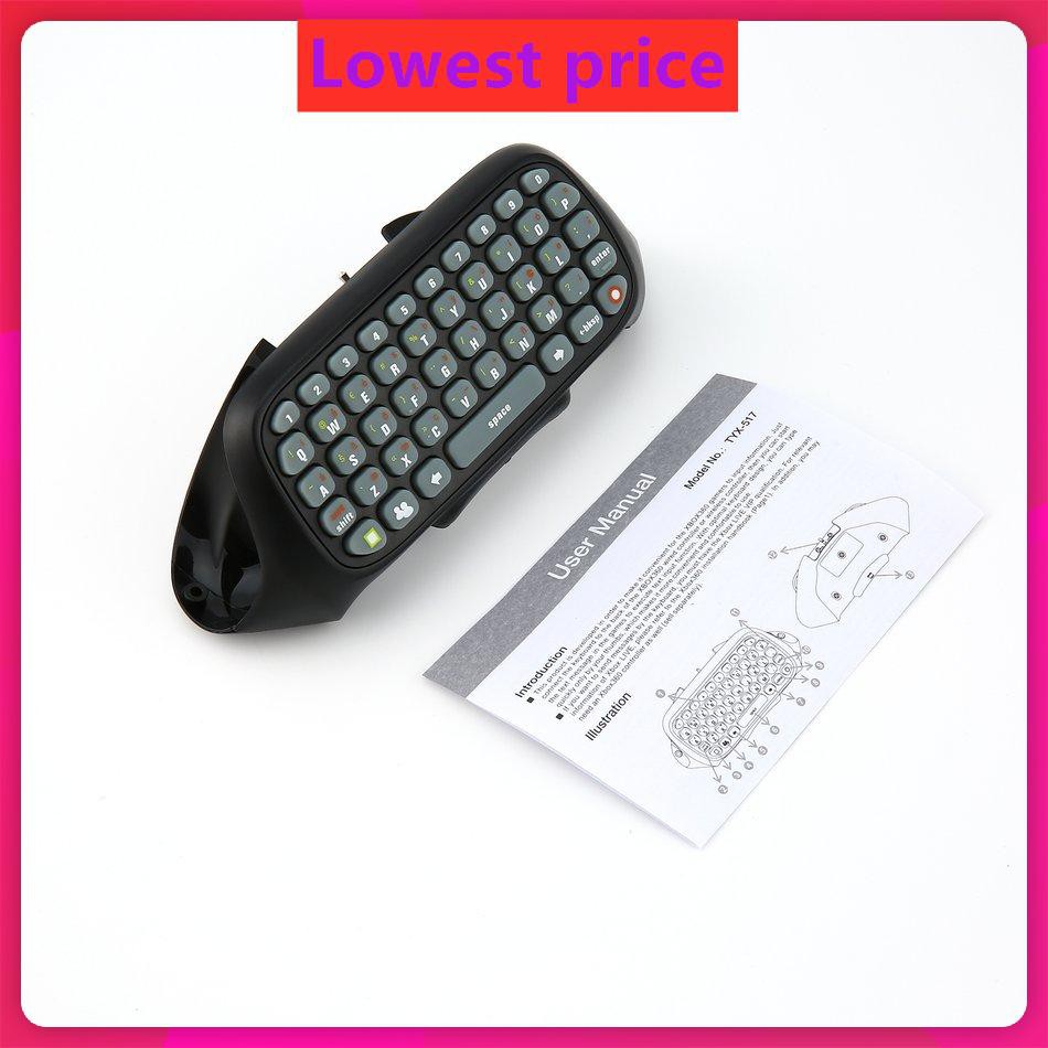 Wireless Controller Messenger Game Keyboard Keypad ChatPad For XBOX 360 Black