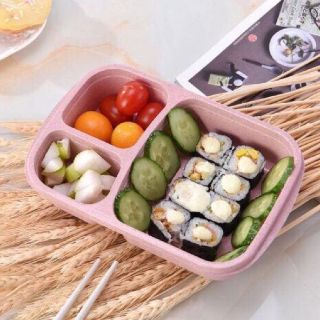 ➡️ Hộp cơm bento nhựa lúa mạch 3 ngăn