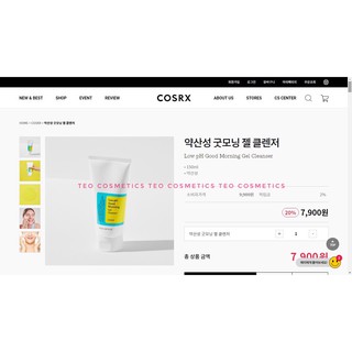(TEO-bill) Sữa Rửa Mặt Dạng Gel Cosrx Low pH Good Morning Gel Cleanser Hàn Quốc 150ml.
