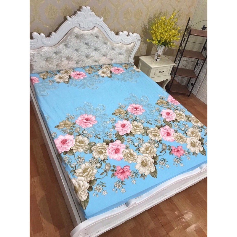 (RẺ VÔ ĐỊCH) Ga chun kèm 2 gối chất liệu cotton poly, nhiều size, nhiều màu sắc đa dạng (khách chát chọn mẫu nhé)