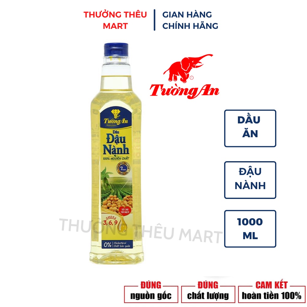 Dầu ăn Đậu nành Tường An chai 1 lít