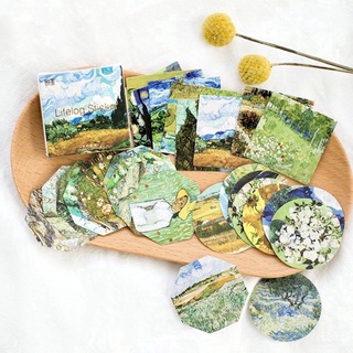 Bộ 45 sticker tranh sơn dầu DIY xinh xắn