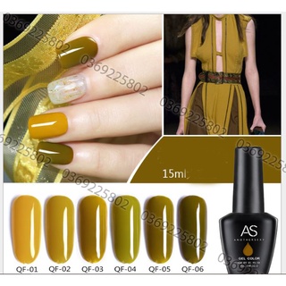 Set Sơn gel AS màu Cỏ úa mã QF