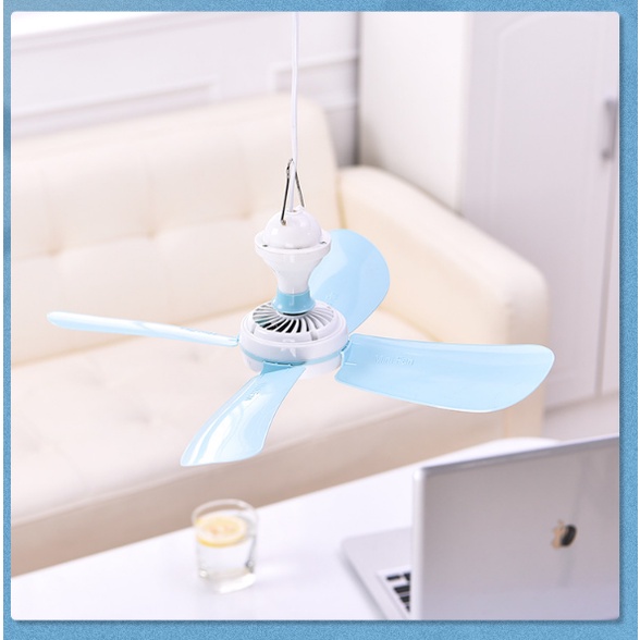 Quạt trần mini 4 cánh cỡ to treo màn tiện dụng sải cánh 25cm, siêu bền, siêu tiết kiệm điện, tháo lắp dễ dàng