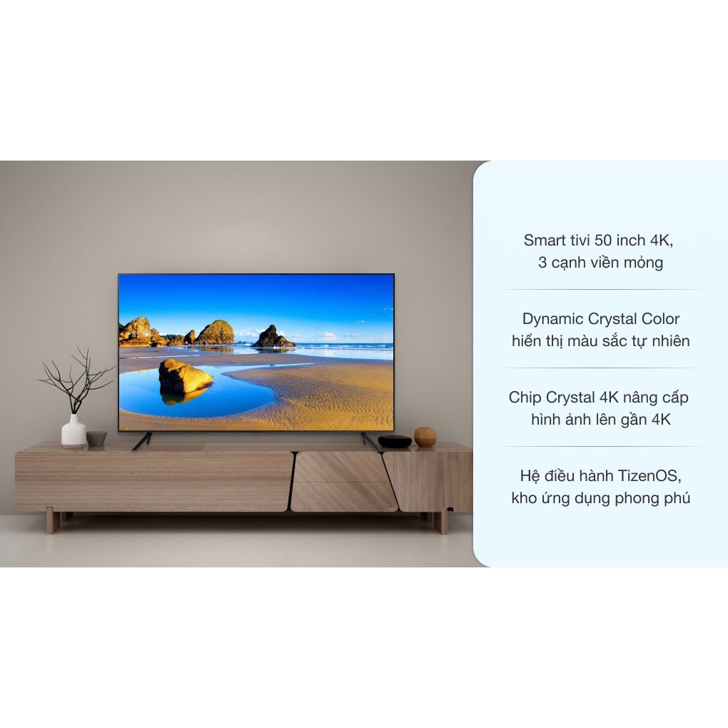 Smart Tivi Samsung 4K Crystal UHD 50 inch UA50AU7200